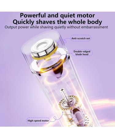 Electric Bikini Trimmer Bikini Cutter Cordless Body Shaver Exceeding facial hair for lip chin underarm legs personal trimmer Purple - Buy Online on GoSupps.com