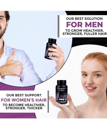 Hair Growth Capsules - 60 Organic Pills for Stronger Fuller Hair in Men & Women | Natural Hair Thickening & Regrowth - Buy Online on GoSupps.com