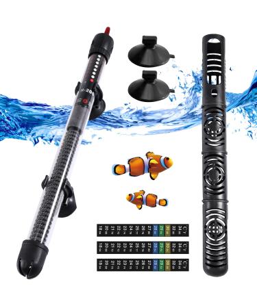 Silkwish aquarium heating 200W 200l adjustable temperature aquarium heating stick with suction cups heating rod aquarium with 3 thermal sticker - Buy Online on GoSupps.com
