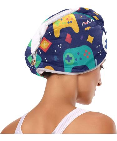 Rainbow Games Console Hair Towel 2 Pack | Super Absorbent Quick Dry Turbans for Women & Girls - Perfect Hair Drying Solution - Buy Online on GoSupps.com