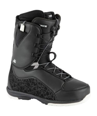 Nitro Snowboards Women's Futura TLS '21 All Mountain Freeride Freestyle Quick Lacing System Boot Snowboard Boot 255 Black-White