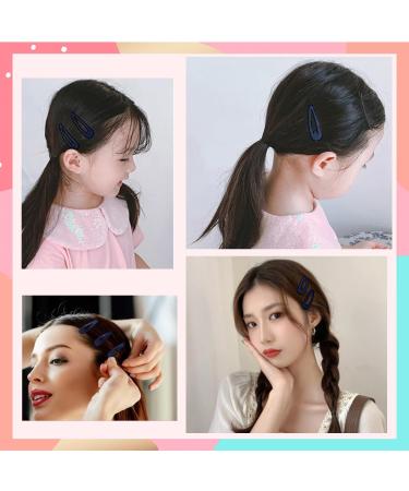 6Pcs 5CM Navy Snap Hair Clips for Girls & Women - School Colours Hair Accessories - Buy Online on GoSupps.com