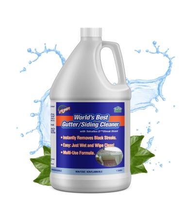 CHOMP! World s Best Gutter Cleaner: Ultimate Gutter Cleaning Solution for All Types of Rain Gutters Siding and Metal Trim - Instantly Clean Black Streaks Filth Dirt and More - 1 Gallon 128 Fl Oz (Pack of 1)