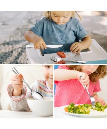 Kids Cutlery Set - 9 Piece Stainless Steel Child's Silverware, Safe Utensils for Toddlers - Mirror Finished & Dishwasher Safe - Buy Online on GoSupps.com