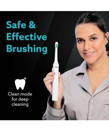 AGARO Cosmic Dlx Sonic Electric Toothbrush for Adults - Powerful Soft Nylon Bristles AAA Battery - White - International Shipping Available - Buy Online on GoSupps.com