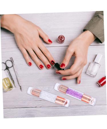minkissy 2pcs Nail Stamp Nail Art Stamper Head French Tip Nail Tool Nail Art Stamp Tool Nail Art Stamper for French Manicure Nail Art Stamping Tools Silica Gel Template Purple Printing 11.50X2.00X2.00CM Purple - Buy Online on GoSupps.com