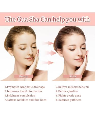 KONGDY Gua Sha Facial Tools - Natural Jade & Rose Quartz for Lymphatic Drainage Jawline Shaping & Wrinkle Reduction Perfect Gifts for Radiant Skin - Buy Online on GoSupps.com