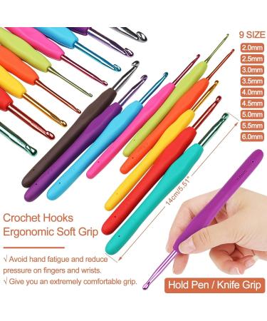 Coopay Crochet Kit: 58PCS Portable Set with Ergonomic Hooks, Yarn, and Leopard Print Case - Perfect for Beginners and Travel - Buy Online on GoSupps.com