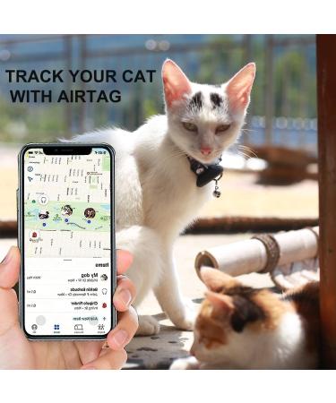 Adjustable Airtag Cat Neck Band with Bell | Silicone Protective Cover & Breakaway Safety Buckle | Black | Compatible with Apple Airtag - Buy Online on GoSupps.com