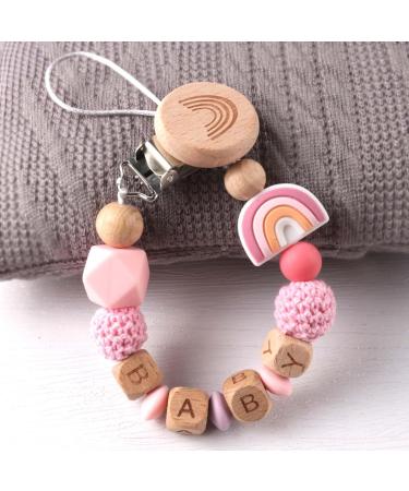 Buy Cute Baby Dummy Clip - Soft Silicone Pacifier Holder Chain in Pink | Perfect Baby Gifts - International Shipping Available - Buy Online on GoSupps.com