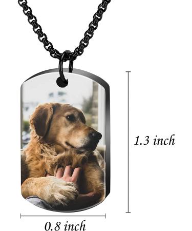 Fanery Sue Personalized Ash Necklace for Dogs - Custom Pet Urn Jewelry for Pet Cremation - Memorial Keepsake Necklace in Black - Buy Online on GoSupps.com
