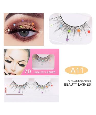 3 Pairs Festival Style Glitter False Eyelashes for Christmas, Halloween, and Cosplay Parties - Buy Online on GoSupps.com