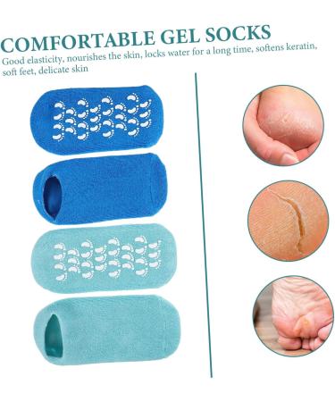 SKISUNO Gel Lined Socks 2 Pairs Gel Socks Miss Shopping Cart Soft Vegetable Gel Moisturizing Gel Heel Socks 22x10x1cm - Buy Online on GoSupps.com