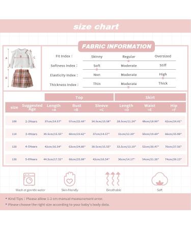 Miipat Baby Girl Fall Winter Outfit Set | Long Sleeve Pullover Top and Mini Skirt | Girls Dress 4-5 Years | WhiteKhaki - Buy Online on GoSupps.com