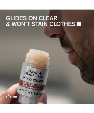 Aluminum-Free Deodorant for Men by Bravo Sierra 3-Pack-Contains Natural Ingredients Long Lasting All-Day Odor and Sweat Protection-White Vetiver & Cedarwood 3.2 oz-Paraben-Free Vegan & Cruelty-Free White Vetiver & Cedarwood 3.2 Ounce (Pack of 3) - Buy Online on GoSupps.com