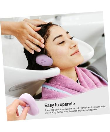WOONEKY 4 Pairs Silicone Hairdressing Ear Covers Ear Covers for Hair Dye Hair Coloring Ear Covers Ear Covers for Swimming Silicone Hair Dyeing Earmuffs Household Shower Cap - Buy Online on GoSupps.com
