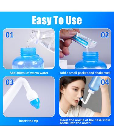 Deyuoau Pre-Mixed Neti Pot Salt Packets 100 Count - USP Grade for Nasal Irrigation Sinus & Allergy Relief - Refill Packets - Buy Online on GoSupps.com