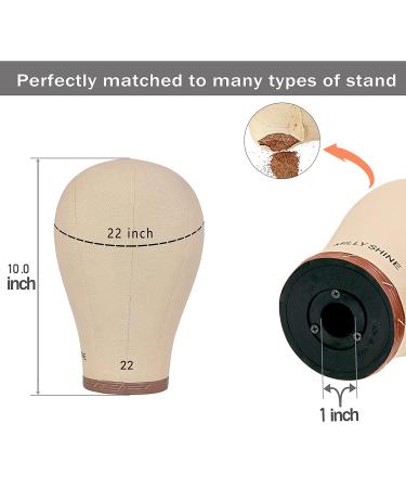 MILLYSHINE 22 Wig Head Stand Tripod with Mannequin Head and Canvas for Wig Making - Table Clamp Styling Display for Wig Block Head - Pack of 1 - Buy Online on GoSupps.com