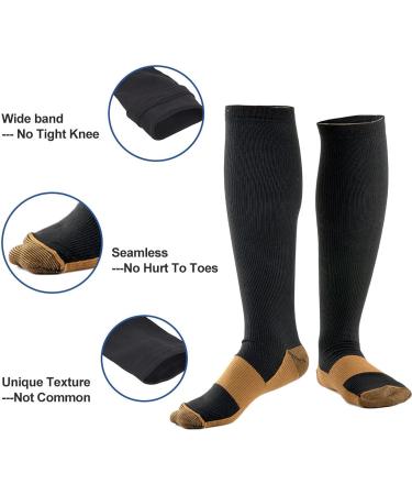 Fnaekier Compression Socks for Fitness | Calf Sports Socks with Weld Absorption | Ideal for Tennis Yoga | Comfortable Leg Compression Cuff - Black - Buy Online on GoSupps.com