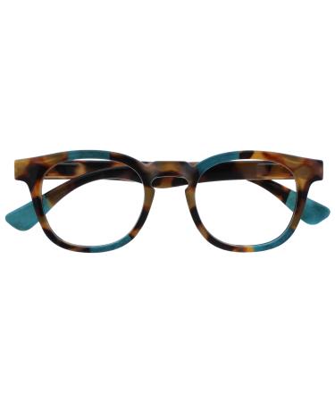 Opulize ava reading glasses Schmeinlich Rounded Frame Feder hinges scratch-resistant brown tortoise turquoise men women R62-Q +2.50 +2.50 dioptries brown tortoise from turquoise - Buy Online on GoSupps.com
