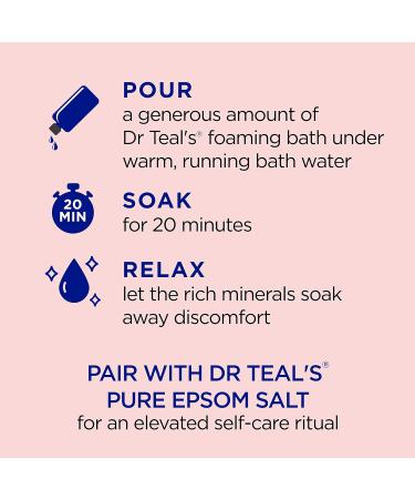 Dr Teal's Foaming Bath with Pure Epsom Salt Ashwagandha 34 fl oz - Pack of 4 - Buy Online on GoSupps.com