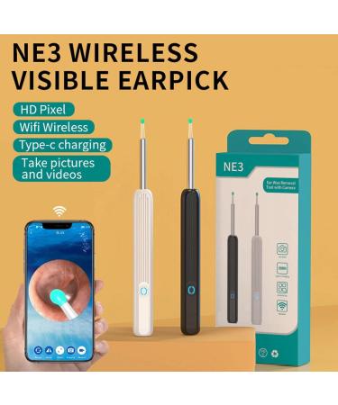 PLGEBR LED Ear Cleaner Spoon for Kids - Earwax Remover & Cleaning Tool - White - Buy Online on GoSupps.com