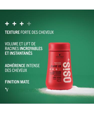 Schwarzkopf Professional OSiS Dust It Mattifying Hair Powder Texturizing Instant Volume Root Lifting Dry Hair Strong Hold 10g - Buy Online on GoSupps.com