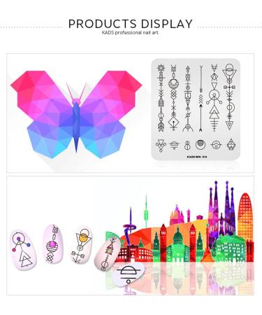 KADS Nail Art Stamping Plates - 4pcs Pattern Stamp Templates for Salon Designs - Buy Online on GoSupps.com