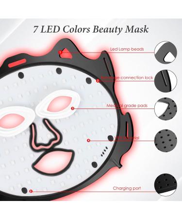 7-in-1 LED Facial Skin Care Mask | Red Light Therapy for Home Use | Black G1 - Illuminate Your Skin - Buy Online on GoSupps.com