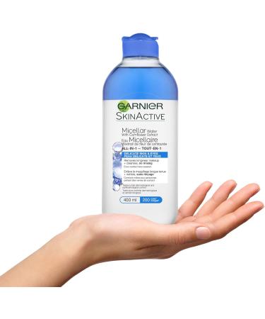 Garnier Skin active Micellar Water With Cornflower Extract All-in-1 Micellar Water Delicate Skin & Eyes 400 mL - Buy Online on GoSupps.com