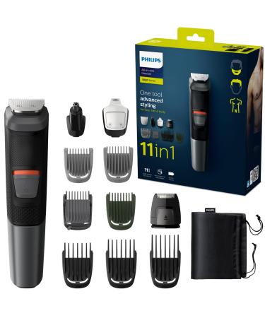 Philips Multi-style trimmer series 5000 11 in 1 for face hair and body. 11 tools DualCut technology up to 80 minutes of b