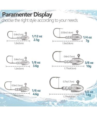 20-Piece Fishing Hook Set with Jig Heads Premium Jighaken & Jigkopf for Rubber Fish 4.6g Lead Head Fishing Hooks - Buy Online on GoSupps.com