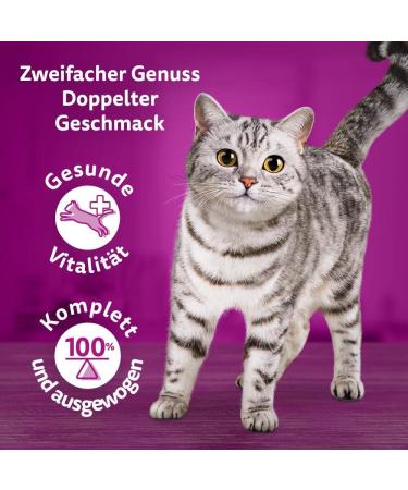 Whiskas Adult 1+ Katznassfutter Tasty Duo Surf & Turf in Jelly - 84 Portion Bags (7.14 kg) - Premium Wet Cat Food for Adult Cats - International Shipping Available - Buy Online on GoSupps.com