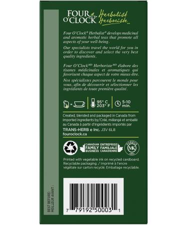 Four O'Clock Herbalist Calm Chamomile Herbal Tea Non-Gmo Kosher Gluten-Free 6 Pack of 20 Teabags - Buy Online on GoSupps.com