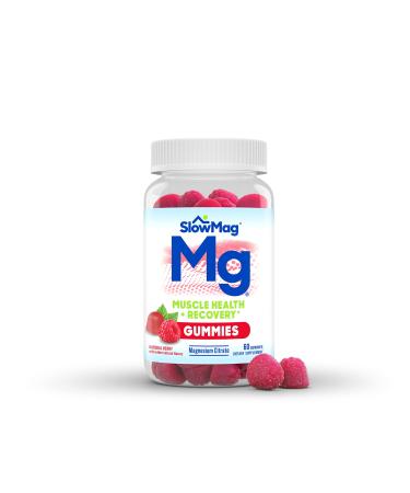 SlowMag Mg Muscle Health + Recovery Gummies  Magnesium Citrate in 60ct