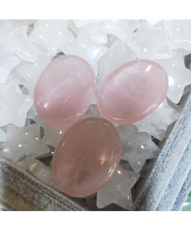Natural Crystal Rough Natural Quartz Crystal 1pcs Natural Pink Rose Crystal Worry Stone Quartz Decompression Stones Specimen Home Decoration Natural Crystals Home Office Decor - Buy Online on GoSupps.com