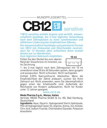 CB12 Sensitive Mouthwash for Sensitive Teeth - 12-Hour Freshness - 500 ml | International Shipping - Buy Online on GoSupps.com