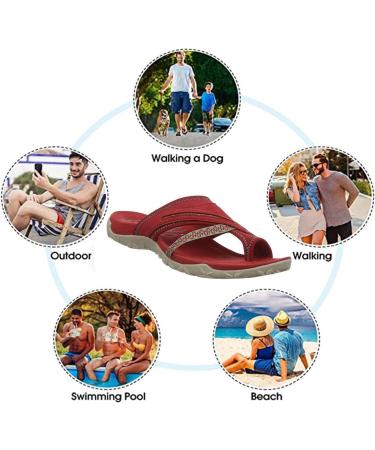 Women's Summer Slip-On Bunion Sandals | Open Toe Contrast Color Fish Mouth Slippers for Beach & Pool - Hallux Valgus Comfort 6.5 Gris - Buy Online on GoSupps.com