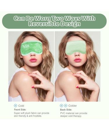 Cooling Eye Mask | Gel Pearl Eye Mask for Hot & Cold Therapy | Sleep Relaxation Mask for Swollen & Tired Eyes - Green - Buy Online on GoSupps.com