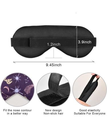 Haskirky Light Blocking Eye Mask for Adults - Adjustable & Breathable for Travel, Yoga, Meditation - Deep Sleep Goodies Stars Design - Buy Online on GoSupps.com