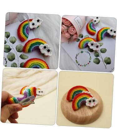 Beavorty 2 Pairs Rainbow Barrettes girl hair clip girl hair side clip girl rainbow hair clips hair bang clip flower hairpin Felt Crafts Accessories Hair Pin child alloy South Korea modeling - Buy Online on GoSupps.com