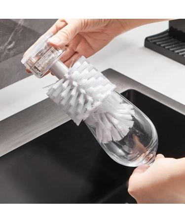 Shakven Suction Cup Brush Cleaner Glass Cup Washer | Portable Turtle Scrub Brush Glass Bottle Bristle Brush for Glassware Wine Glass Bottles - Buy Online on GoSupps.com