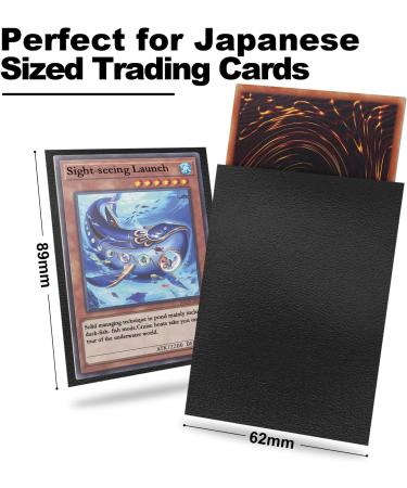 Black Yu-gi-oh Card Sleeve 200 Pack - Japanese Small 62x89mm Photocard Sleeves for Kpop Photocard - Back Textured - Protect Trading Cards - Easy Shuffling - Tear Resistant - Buy Online on GoSupps.com