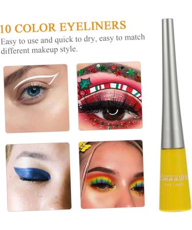 TOVINANNA 30 Pcs Colored Liquid Eyeliner Waterproof Eye Liner Pencil Cosmetic Pens Makeup Pen Make up Plastic - Buy Online on GoSupps.com