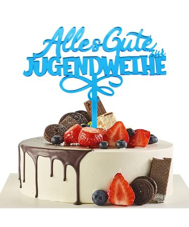 Youth consecration cake decoration Happy youth consecration cake topper blue cake topper acrylic cake decoration gift idea for youth consecration