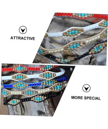 TENDYCOCO 2 Pcs Colorful Bead Bracelet Woman Fabric Wirstlet Hand Weave Bracelet Bracelets for Women Beaded Bracelets for Woven Strand Bracelet Decorative Chain Miss Braided Rope To Weave 25x1cm Coffee - Buy Online on GoSupps.com