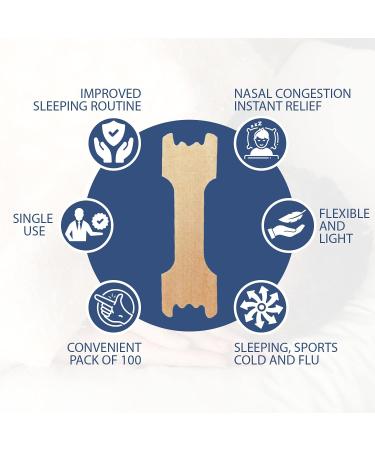 100 Large Nasal Strips Snoring Solution - Anti Snoring Nasal Dilator - Best Nose Strips for Easy Breathing - Sleep Better at Night - Buy Online on GoSupps.com