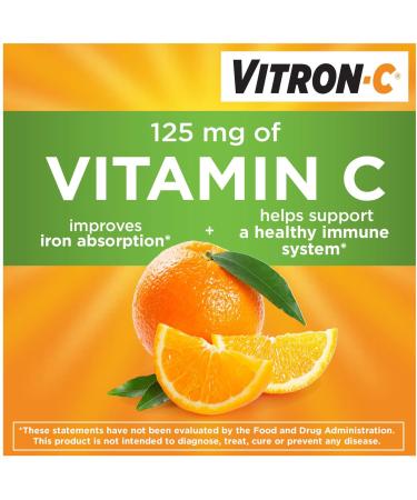Vitron-C High Potency Iron Supplement with 125 mg Vitamin C - 60 Count - Buy Online on GoSupps.com