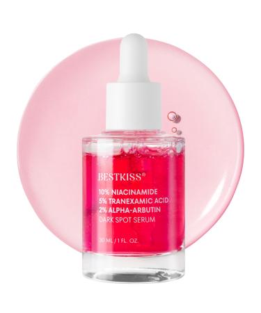 10% Niacinamide + 5% Tranexamic Acid + 2% Alpha-Arbutin Dark Spot Serum with Ceramides Hyaluronic Acid Centella Asiatica - Korean Glass Skin Vegan Paraben Fragrance Cruelty Free 1 FL OZ/30mL 1 Fl Oz (Pack of 1)