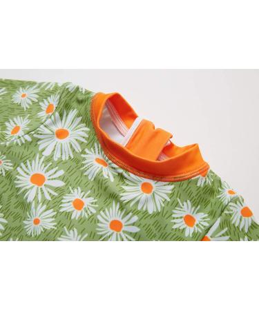 BONVERANO Baby Girls Swimsuit | Long-Sleeve Zipper One Piece Swimwear | UPF 50+ Sun Protection | 6-9 Months Daisy - Buy Online on GoSupps.com